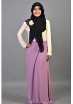 Naima Dress Cream-Violet