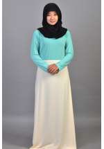 Naima Dress Teal-Cream