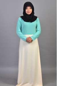Naima Dress Teal-Cream