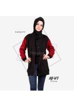 Hijacket Varsity Zipper Black Red