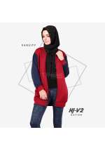 Hijacket Varsity Button Red Black