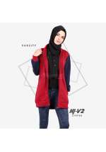 Hijacket Varsity Zipper Red Black