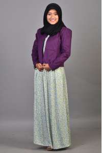 Set Gamis Blazer Purple