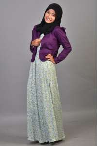 Set Gamis Blazer Purple